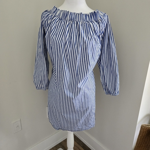 Gap Womens Medium Blue Striped Dress - Picture 1 of 13
